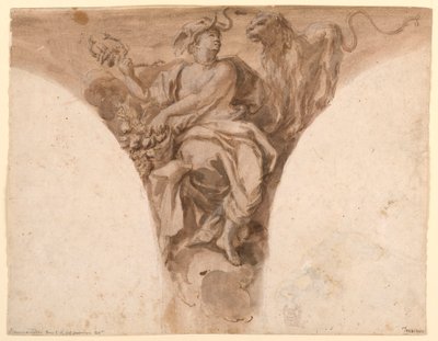 Design for a Pendentive in the Baptismal Vestibule of St. Peter’s by Francesco Trevisani
